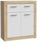 FORTE Kommode Baccio Weiß Artisan Eiche mit 2 Schubkästen Bild 2