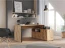 FORTE Eckschreibtisch Tempra Schwarz Artisan Eiche Viel Stauraum Bild 1