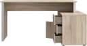 FORTE Eckschreibtisch Tempra Sonoma Eiche Grau Viel Stauraum Bild 5