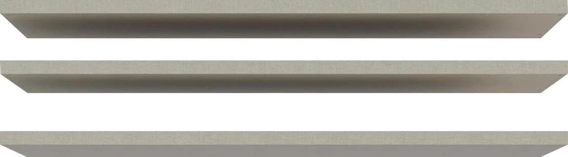 FORTE Einlegeboden 3-tlg. Set Grau Holzwerkstoff Matt