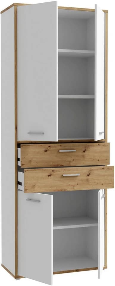 Aktenschrank FORTE Keflav Weiß Artisan Eiche - Bild 4