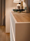 FORTE Kommode Oak Squere Eiche Sand mit LED und Soft Close Bild 5