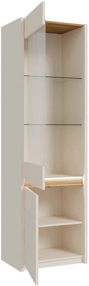 FORTE Vitrine Oak Squere Sand Eiche Matt mit LED - Bild 3