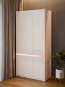 FORTE Garderobenschrank Oak Squere Beige Sand Grifflos Soft Close Bild 1