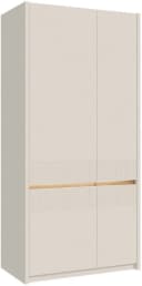 FORTE Garderobenschrank Oak Squere Beige Sand Grifflos Soft Close Bild 2