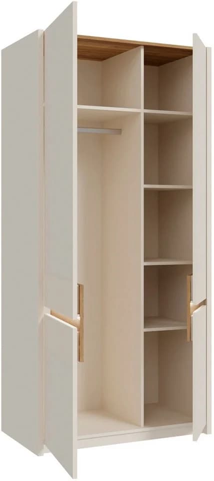 FORTE Garderobenschrank Oak Squere Beige Sand Grifflos Soft Close - Bild 3