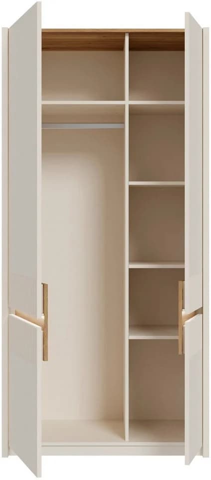 FORTE Garderobenschrank Oak Squere Beige Sand Grifflos Soft Close - Bild 4