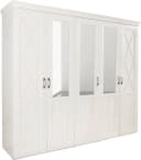 FORTE Kleiderschrank Kashmir Weiß Landhausstil mit Spiegeln Bild 1