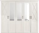 FORTE Kleiderschrank Kashmir Weiß Landhausstil mit Spiegeln Bild 3