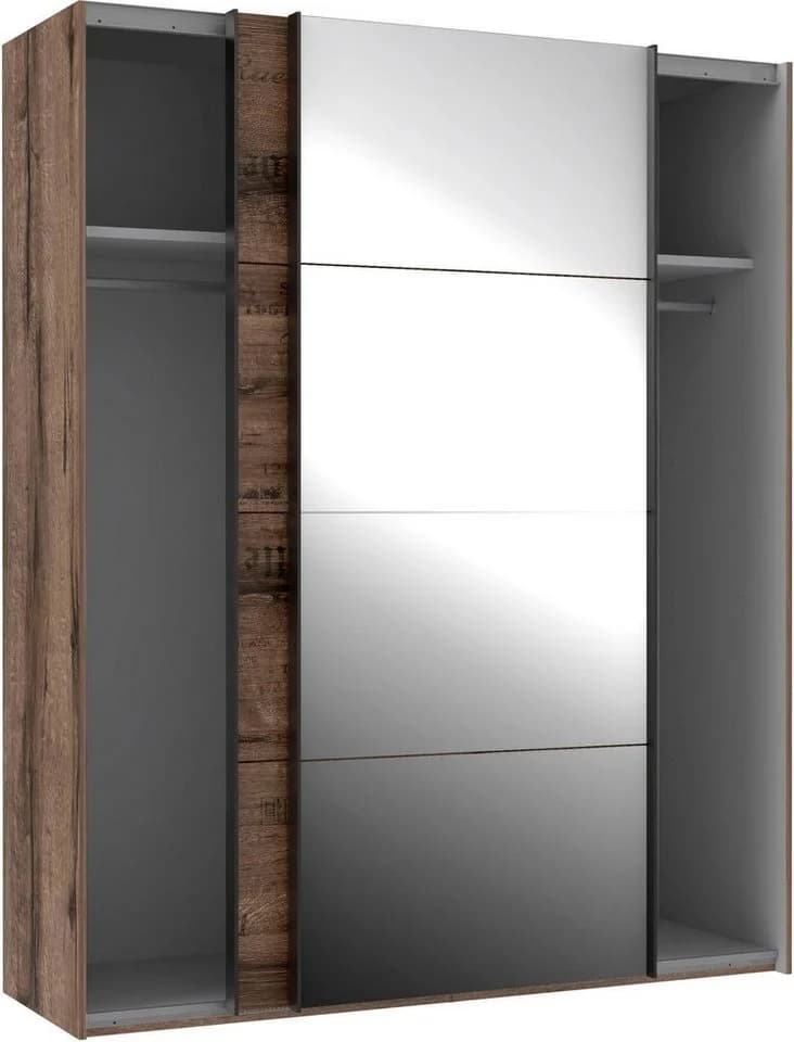 Schwebetürenschrank FORTE Jacky Braun Grau Schwarz FSC - Bild 5