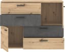 Kommode FORTE Skive Grau Artisan Eiche Betonoptik 4 Schubladen 2 Türen Bild 5