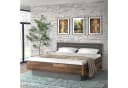 Futonbett FORTE Clif mit gepolstertem Kopfteil Dunkelgrau Bild 2