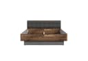 Futonbett FORTE Clif mit gepolstertem Kopfteil Dunkelgrau Bild 3