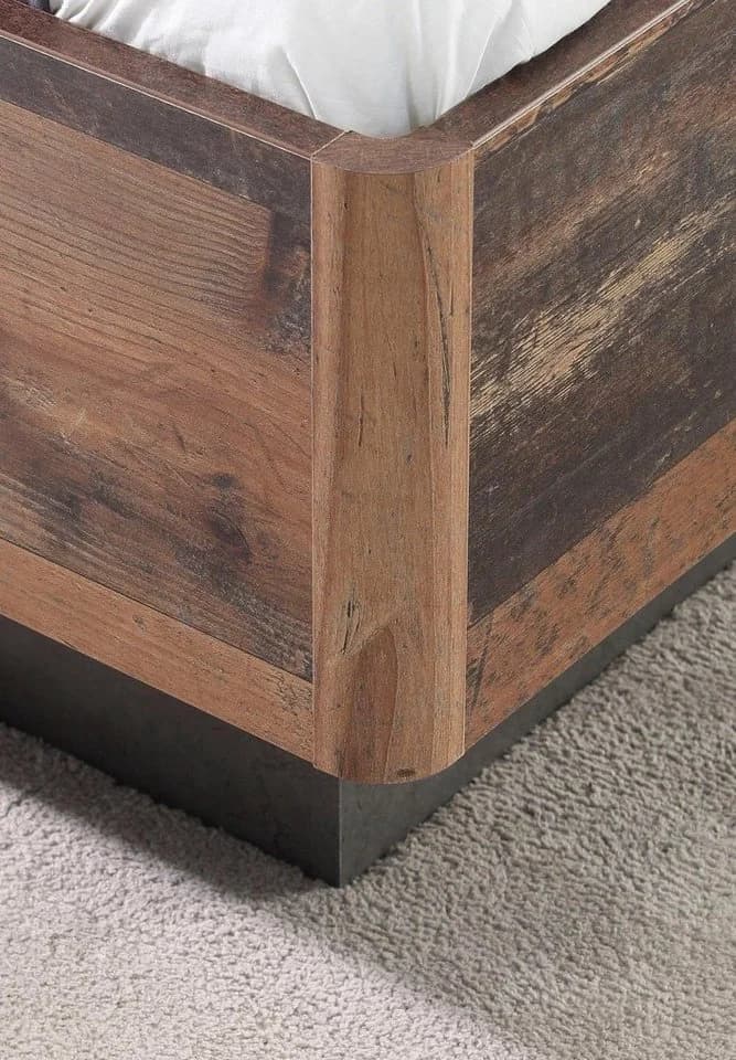 Futonbett FORTE Clif mit gepolstertem Kopfteil Dunkelgrau - Bild 5