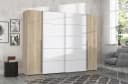Mid.you Kleiderschrank Forte Narago Weiß Eiche Holzwerkstoff Bild 1