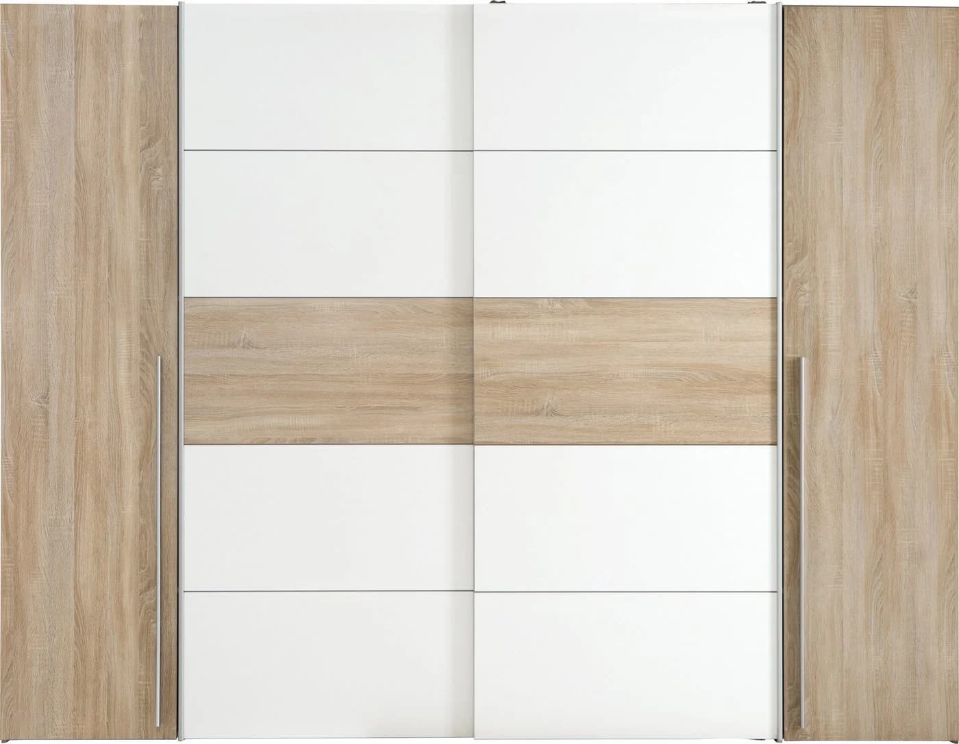 Mid.you Kleiderschrank Forte Narago Weiß Eiche Holzwerkstoff - Bild 5