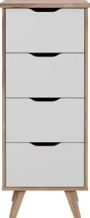 FORTE Schubkastenkommode Vankka Weiß/Planken Eiche Bild 3