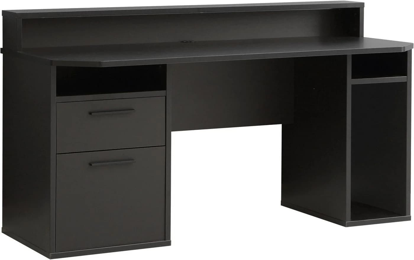 Mid.you Gamingtisch Schwarz mit RGB-Beleuchtung und Monitoraufsatz