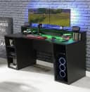 FORTE Gamingtisch Tezaur Schwarz mit RGB-Beleuchtung Bild 1