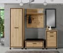 FORTE Schuhkommode Trondheim Schwarz Eiche Holzwerkstoff Bild 1