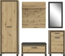 Garderobenpaneel FORTE Trondheim Braun Artisan Eiche Bild 4