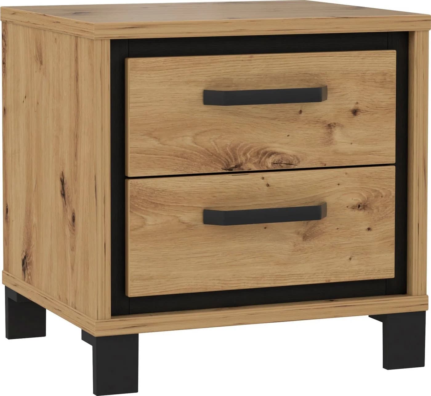 FORTE Nachtkommode Trondheim Braun/Schwarz Moderner Nachtschrank - Bild 3