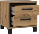 FORTE Nachtkommode Trondheim Braun/Schwarz Moderner Nachtschrank Bild 4