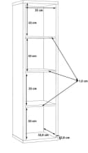 FORTE Standregal Mauro FSC-zertifiziert Braun Holzwerkstoff Bild 5