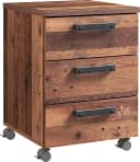 FORTE Rollcontainer Clif Grau Industriestil 3 Schubladen Bild 1