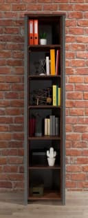 FORTE Aktenregal Clif Grau Industriestil 220,7 cm Höhe Bild 1