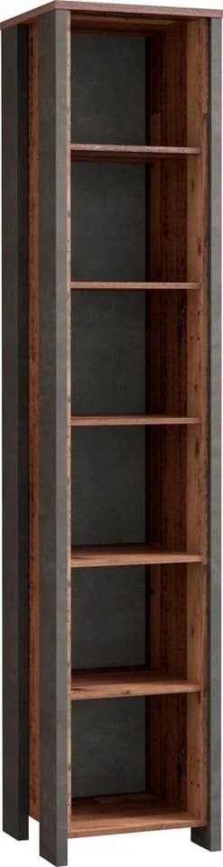 FORTE Aktenregal Clif Grau Industriestil 220,7 cm Höhe - Bild 2