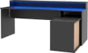 FORTE Gamingtisch Tezaur Schwarz mit RGB-Beleuchtung Bild 1