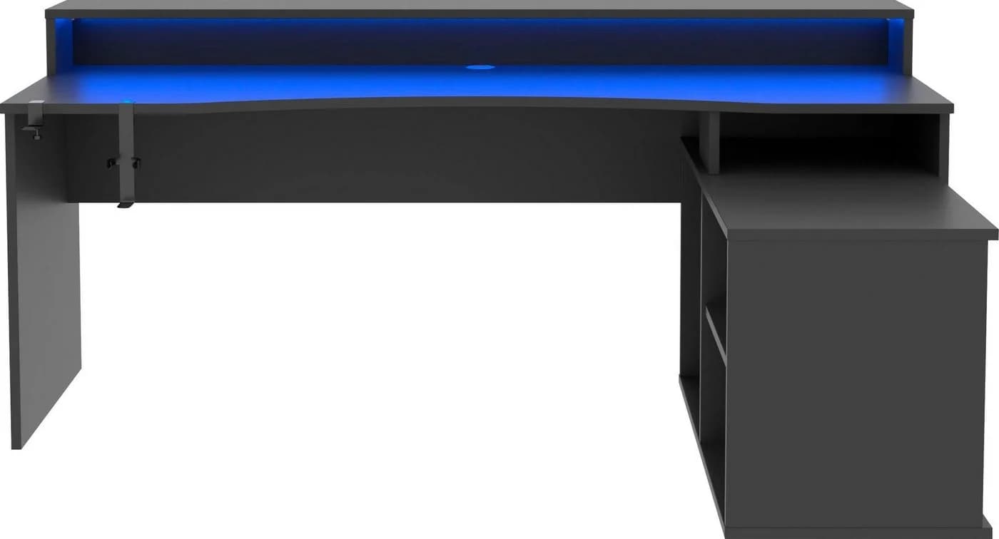 FORTE Gamingtisch Tezaur Schwarz mit RGB-Beleuchtung - Bild 5