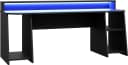 FORTE Gamingtisch Tezaur Schwarz mit RGB-Beleuchtung und Halterungen Bild 3