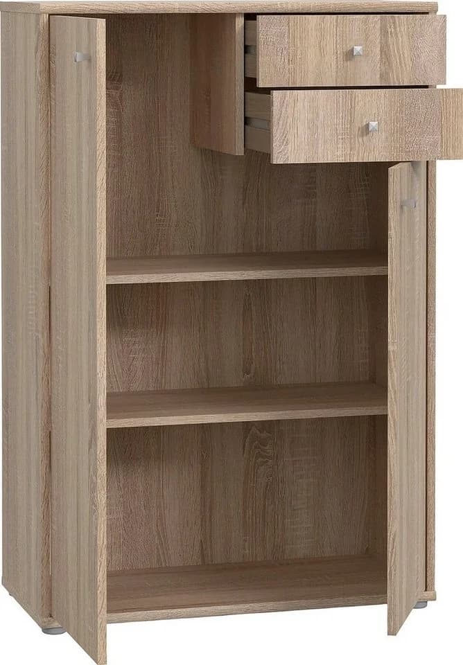 FORTE Kommode Tempra 2 Türen 2 Schubladen Sonoma Eiche - Bild 5
