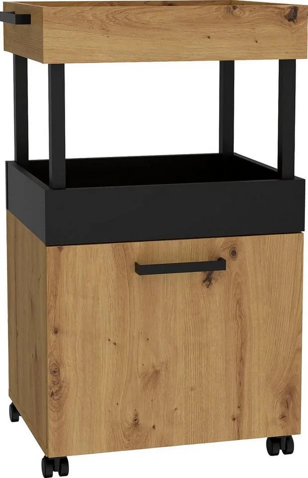 FORTE Barschrank Homebar Modern Beige/Schwarz