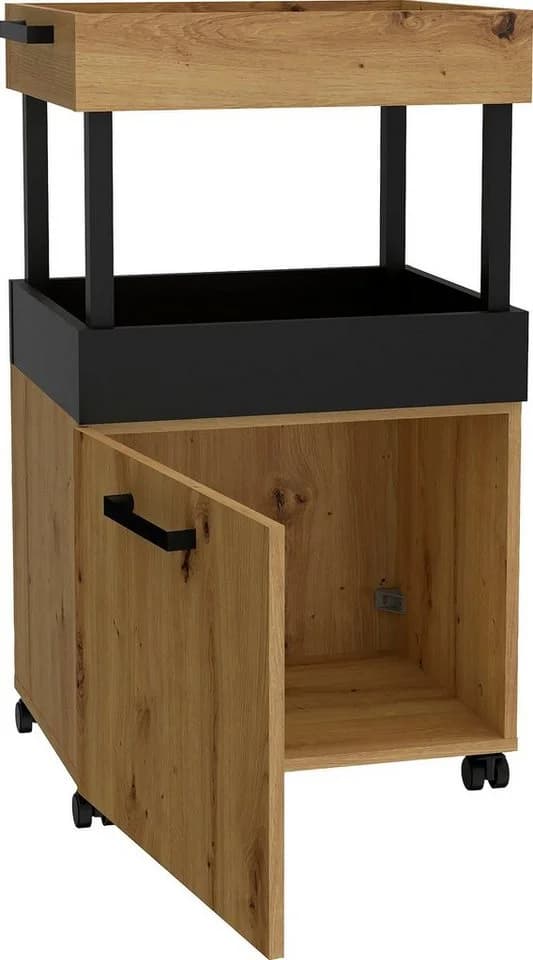 FORTE Barschrank Homebar Modern Beige/Schwarz - Bild 4