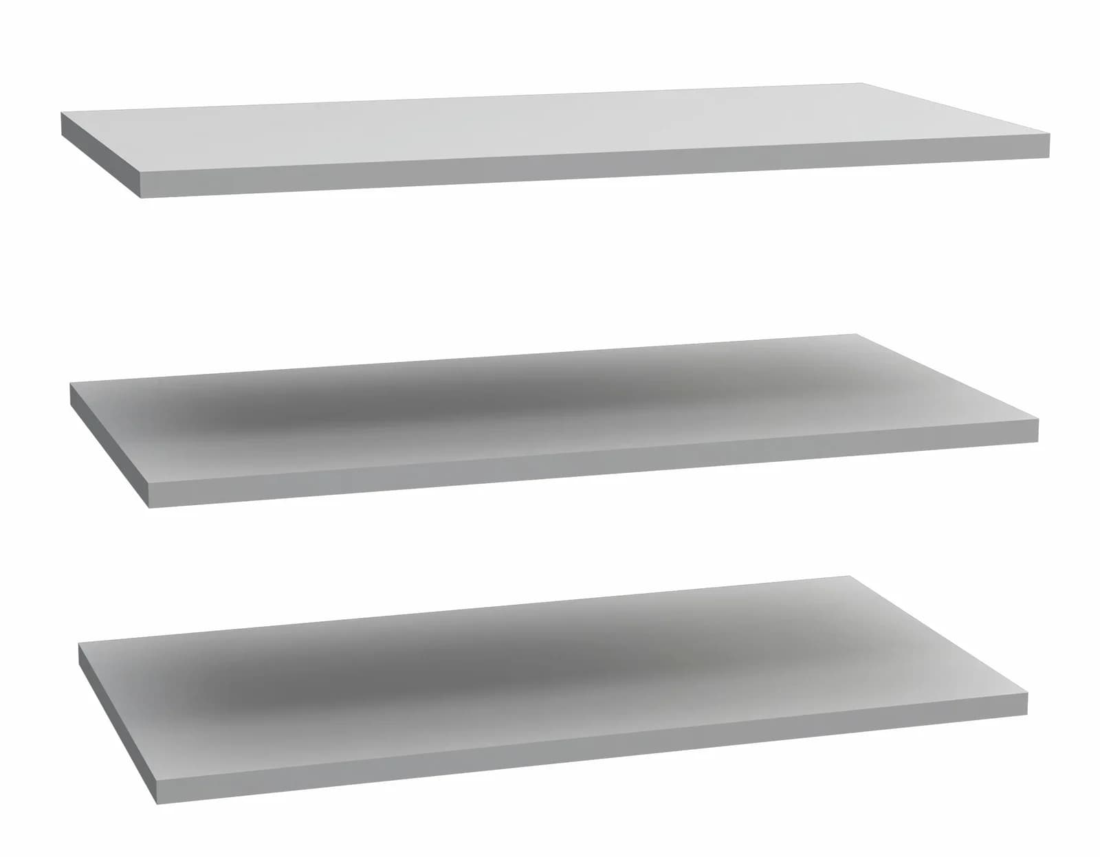 FORTE Einlegeboden 3-er-Set Grau FSC-zertifiziert