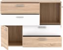 FORTE Kommode Skive 4 Schubladen 2 Türen Weiß Sonoma Eiche Modern Bild 4