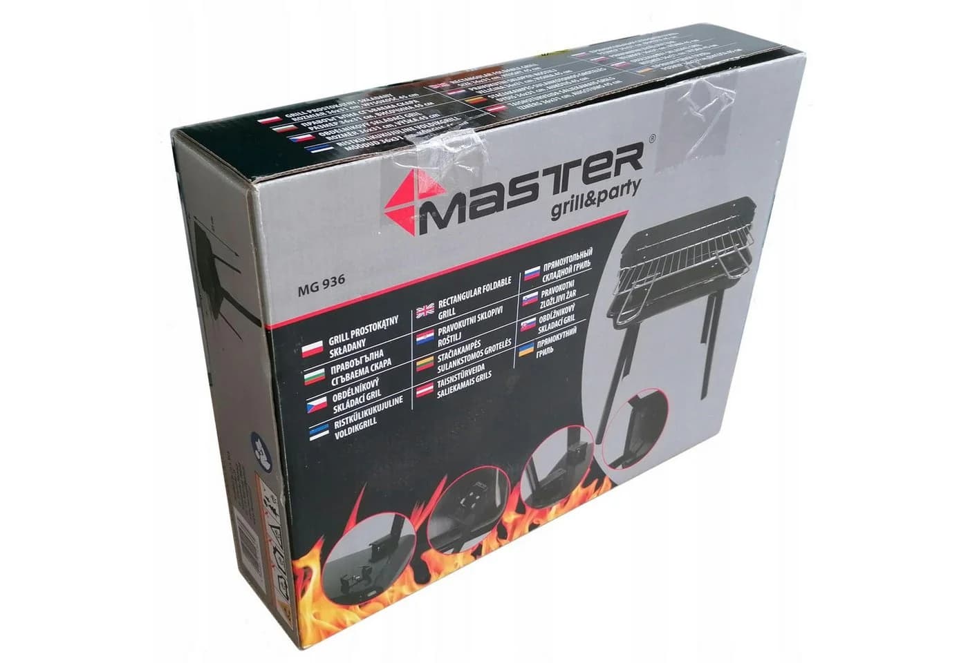 Master Grill & Party Holzkohlegrill MG936 Schwarz Klappbar - Bild 3