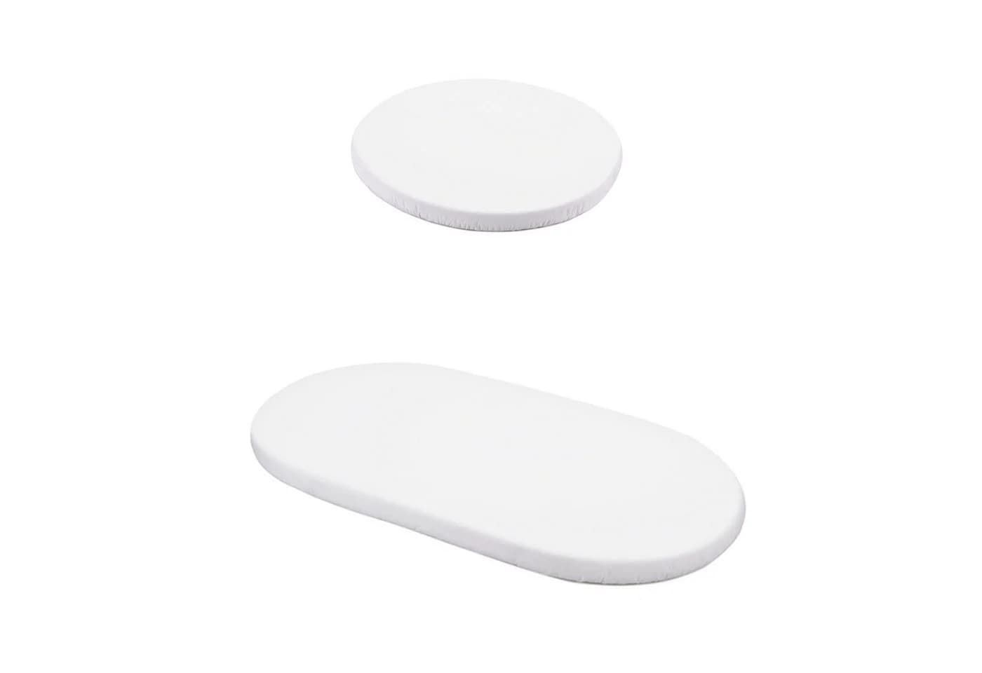 Waldin Spannbettlaken Weiß Jersey-Baumwolle für ovale 7-in-1-Betten - Bild 2