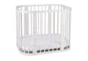 Waldin 5-in-1 Babybett aus Buchenholz mit Matratze Weiß Bild 2