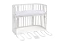 Waldin 5-in-1 Babybett aus Buchenholz mit Matratze Weiß Bild 5