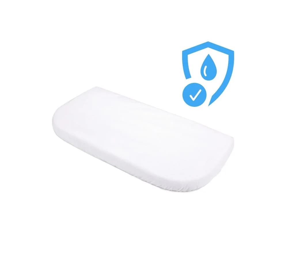 Waldin Wasserdichtes Spannbettlaken für 7-in-1 Beistellbett Weiß