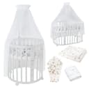 Waldin Babybett OWAL 7-in-1 Kinderbett mit Matratze Buche Bild 1
