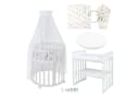 Waldin Babybett OWAL 7-in-1 Kinderbett mit Matratze Buche Bild 4