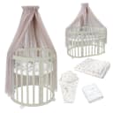 Waldin Babybett OWAL 7-in-1 mitwachsendes Kinderbett mit Matratze Bild 2