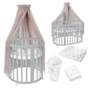Waldin Babybett OWAL 7in1 mit Matratze - Mitwachsendes Kinderbett Buche Bild 2