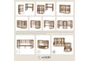 Waldin Babybett OWAL aus Holz 7in1 mit Matratze, mitwachsend Bild 2