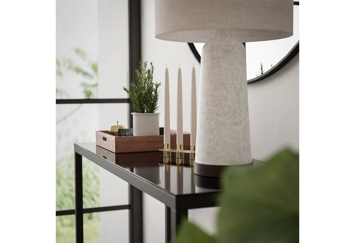Lookway Konsolentisch MODERN GLASS Glasplatte Metallgestell - Bild 3
